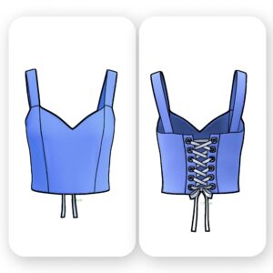 Sweetheart Top Sewing Pattern Lace Up Back Corset Style – Asterin