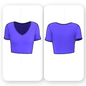 Fitted V Neck Crop Top Sewing Pattern – Sorrel