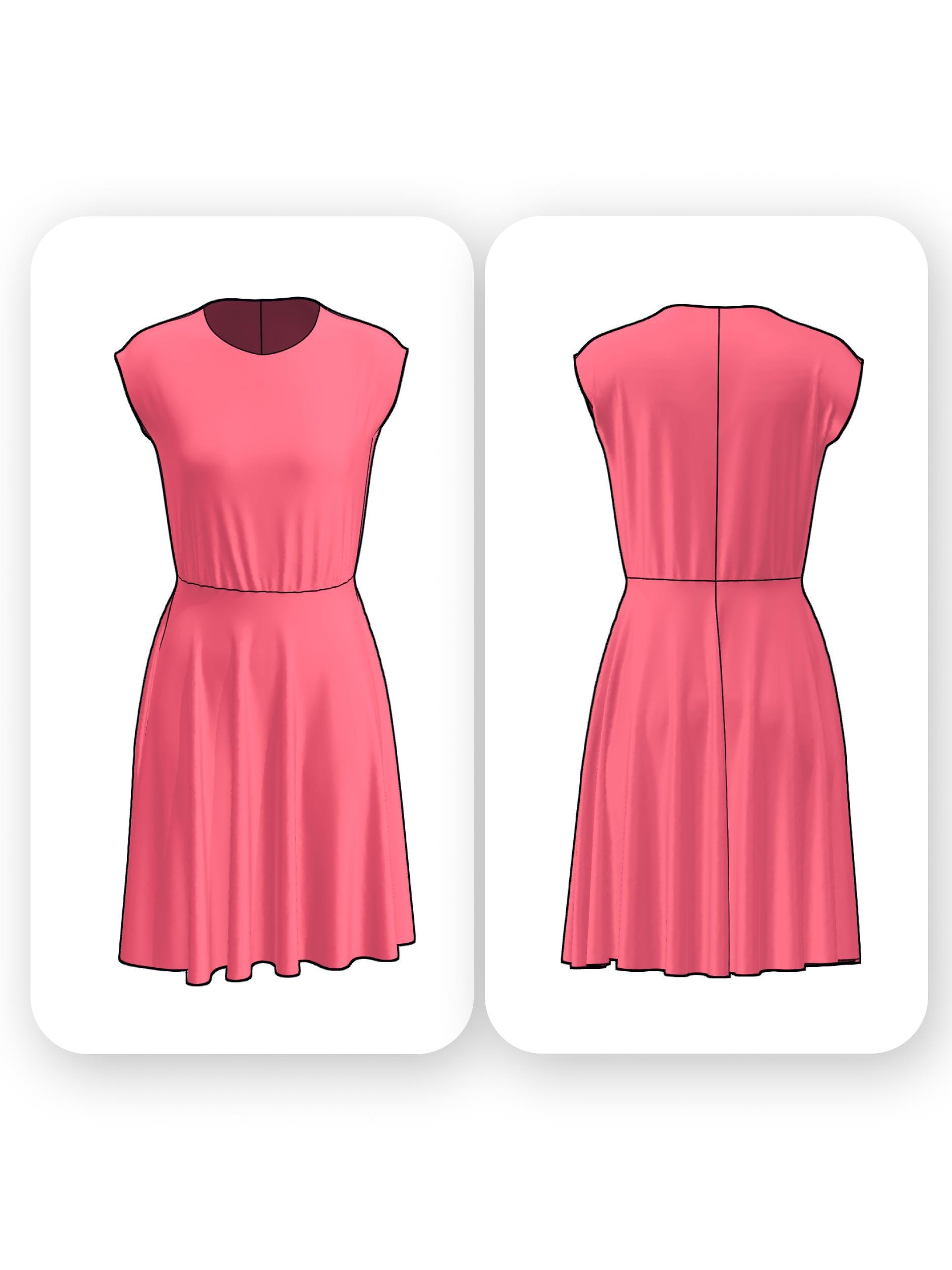Sleeveless Skater Mini Dress Sewing Pattern – Vaiana