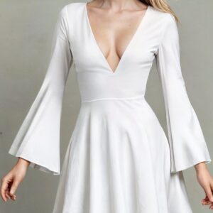 V Neck Fit and Flare Dress Sewing Pattern – Ross