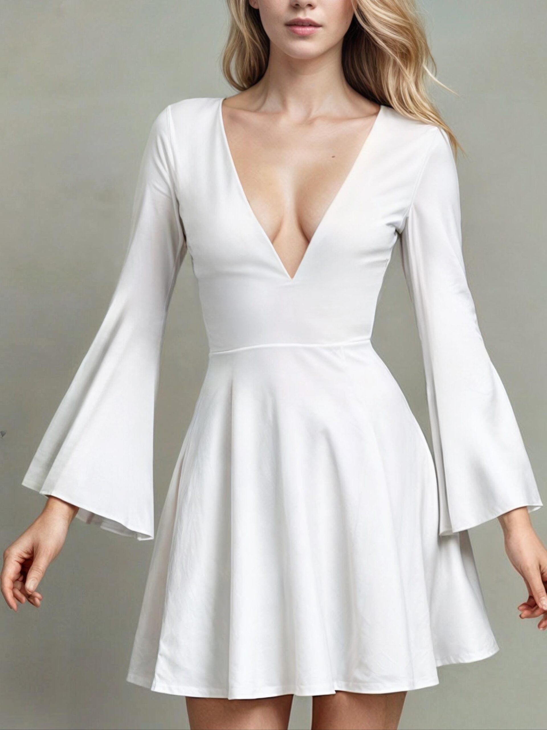 V Neck Fit and Flare Dress Sewing Pattern – Ross