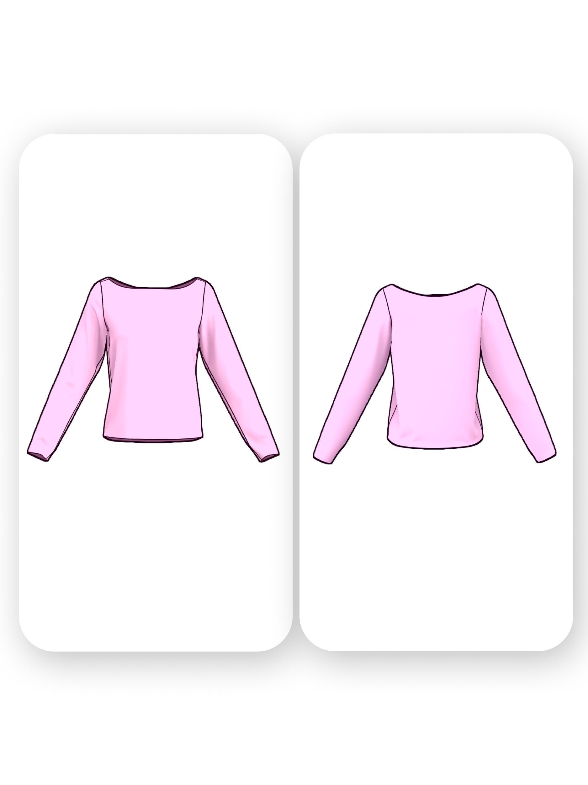 Boat Neck T Shirt Sewing Pattern – Jenna