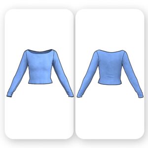 Fitted Boat Neck Top Sewing Pattern – Elena