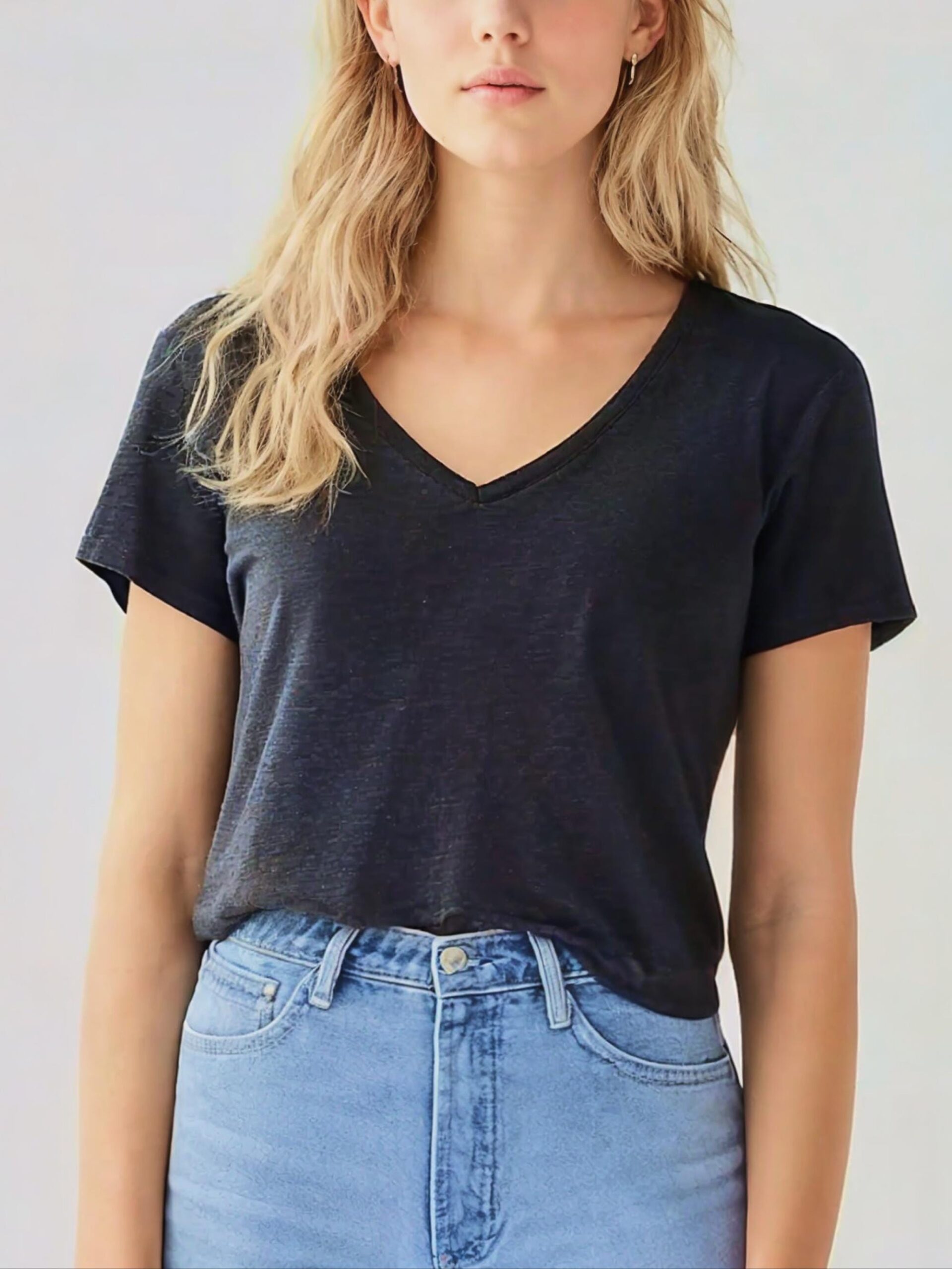 V Neck T Shirt Sewing Pattern with Short Sleeves – Candice