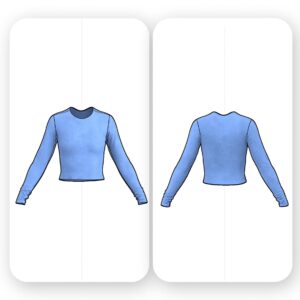 Long Sleeve Fitted Top Sewing Pattern – Estefan
