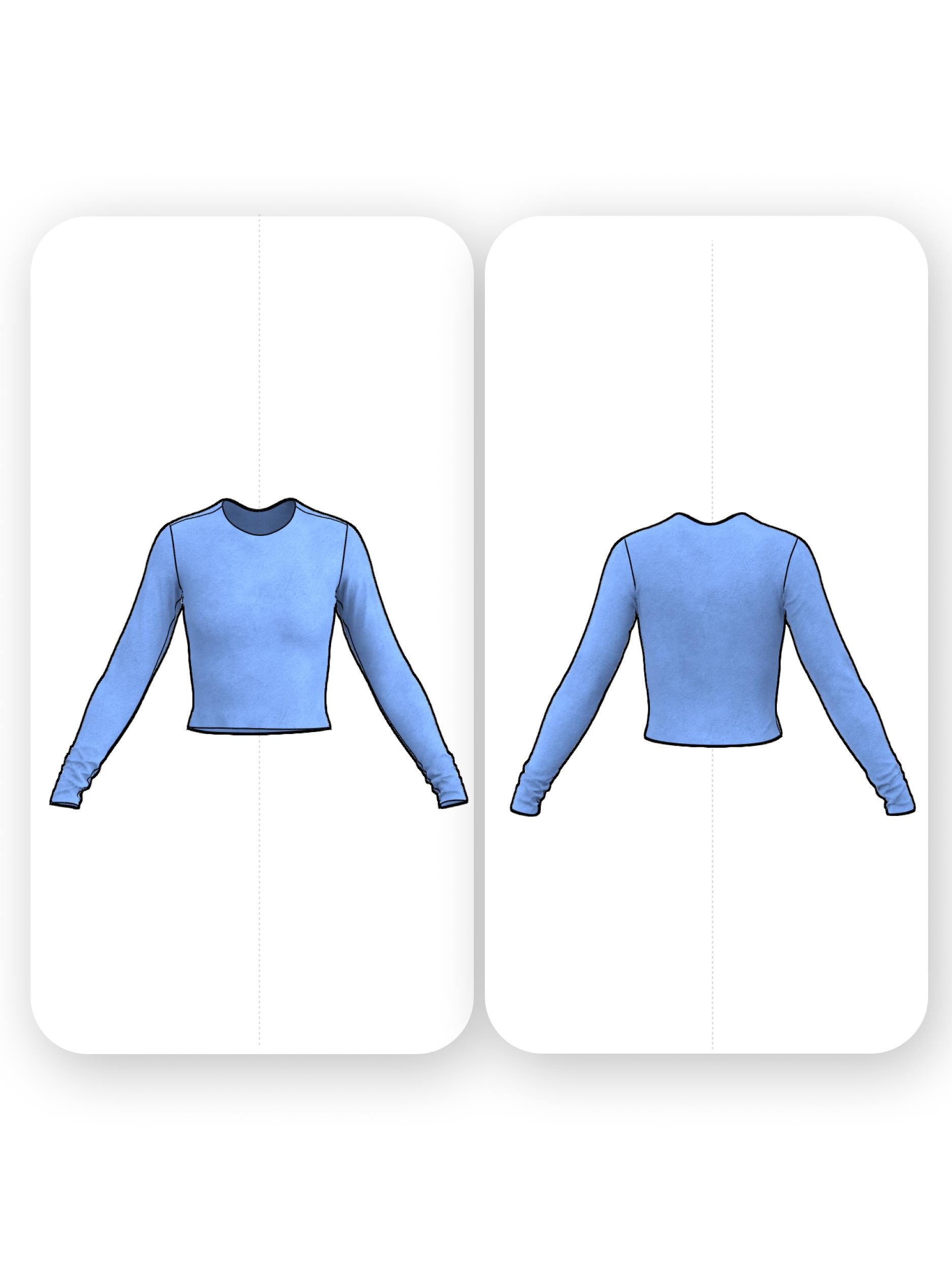 Long Sleeve Fitted Top Sewing Pattern – Estefan