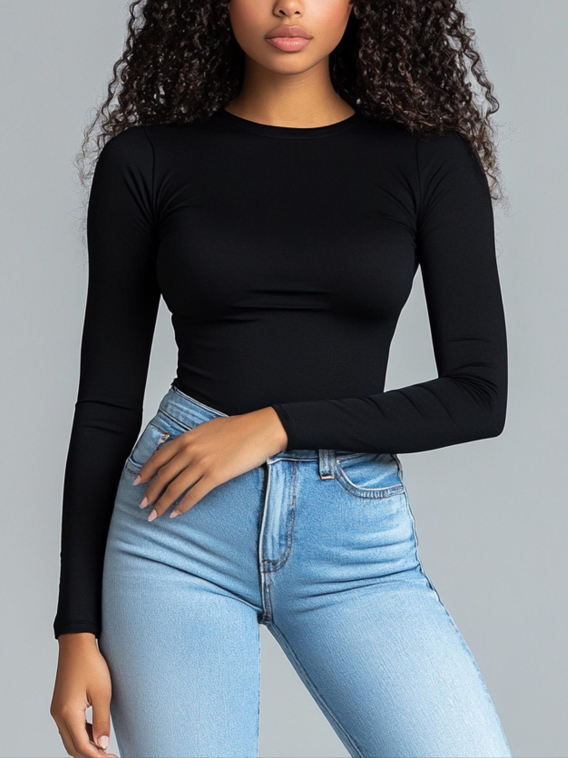 Long Sleeve Fitted Top Sewing Pattern – Estefan