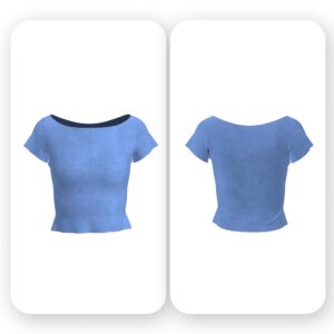Fitted Boat Neck Top Sewing Pattern with Short Sleeves