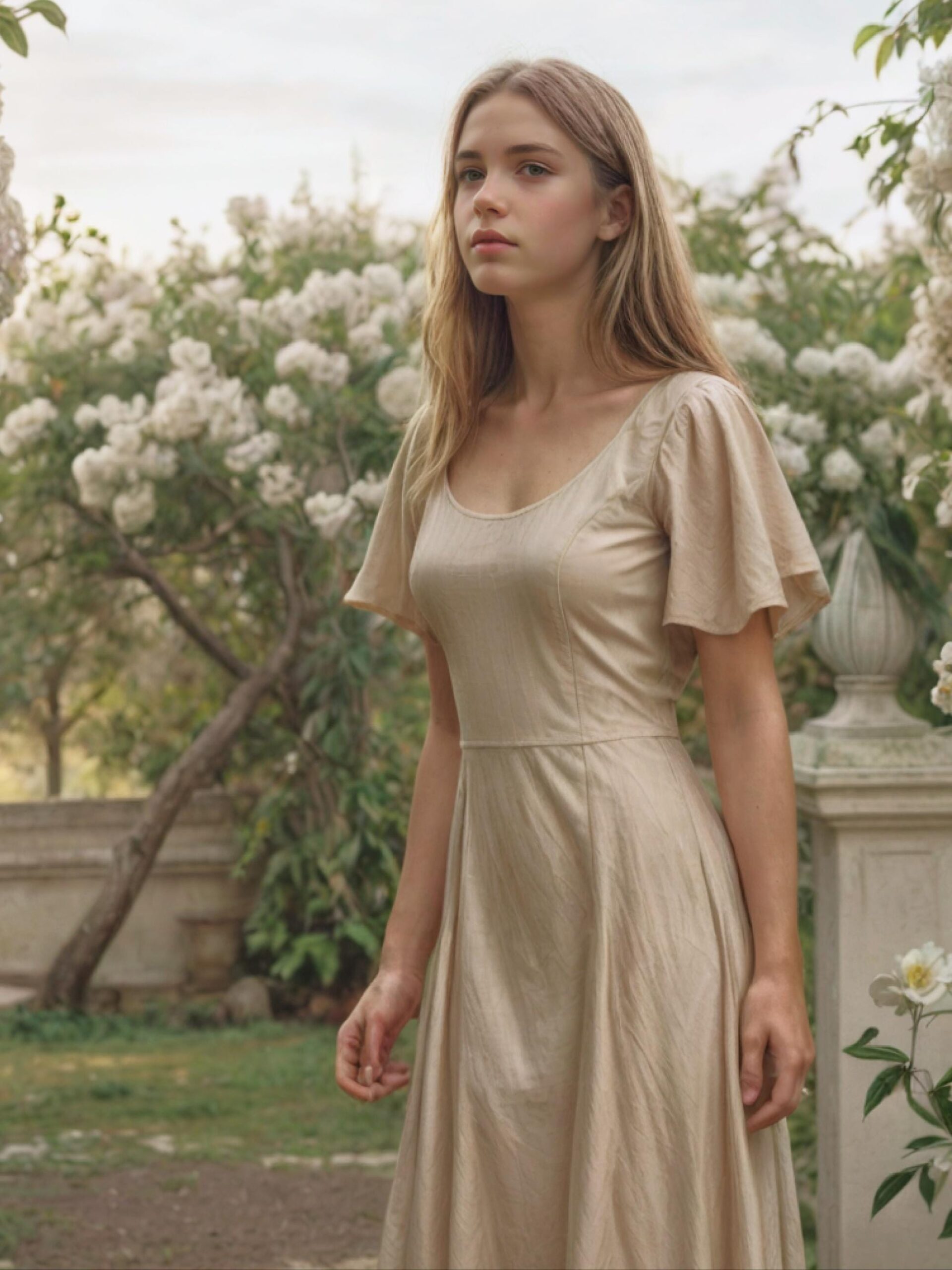 A Line Maxi Flutter Sleeve Dress Sewing Pattern – Julian