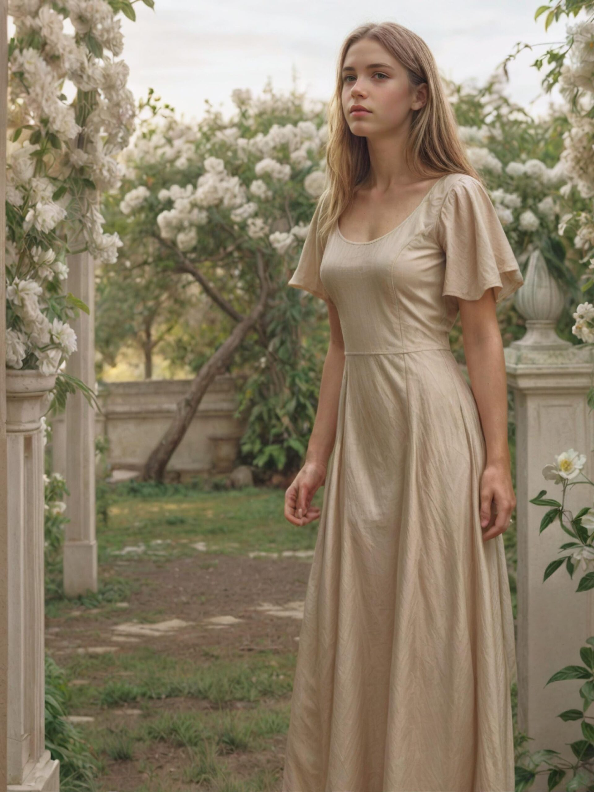 A Line Maxi Flutter Sleeve Dress Sewing Pattern – Julian
