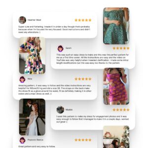 A-Line Maxi Dress Sewing Pattern with Round Neck – Adeline