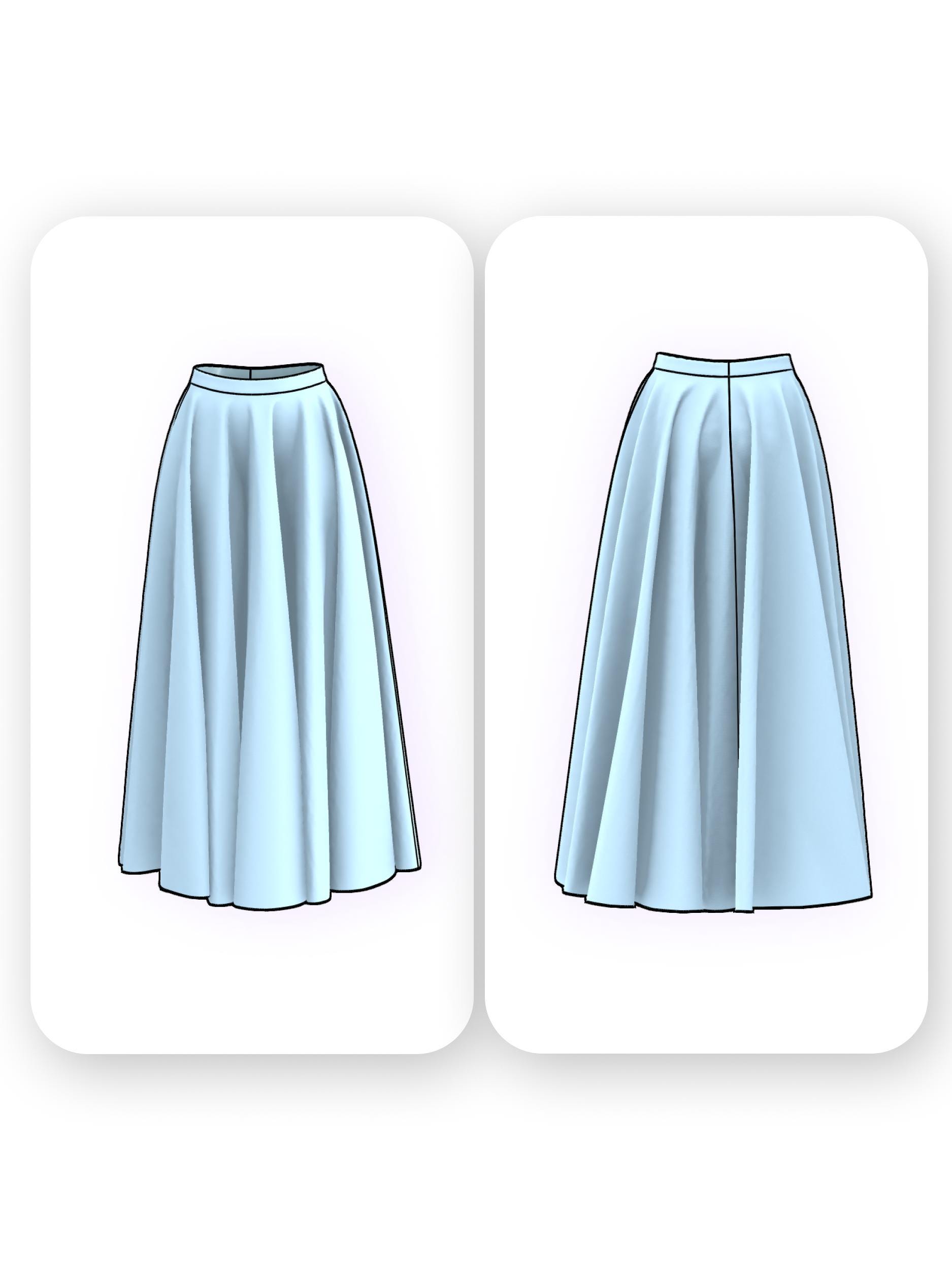 Full Maxi Circle Skirt Sewing Pattern – Dante