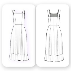 Formal A Line Midi Dress Sewing Pattern – Kai