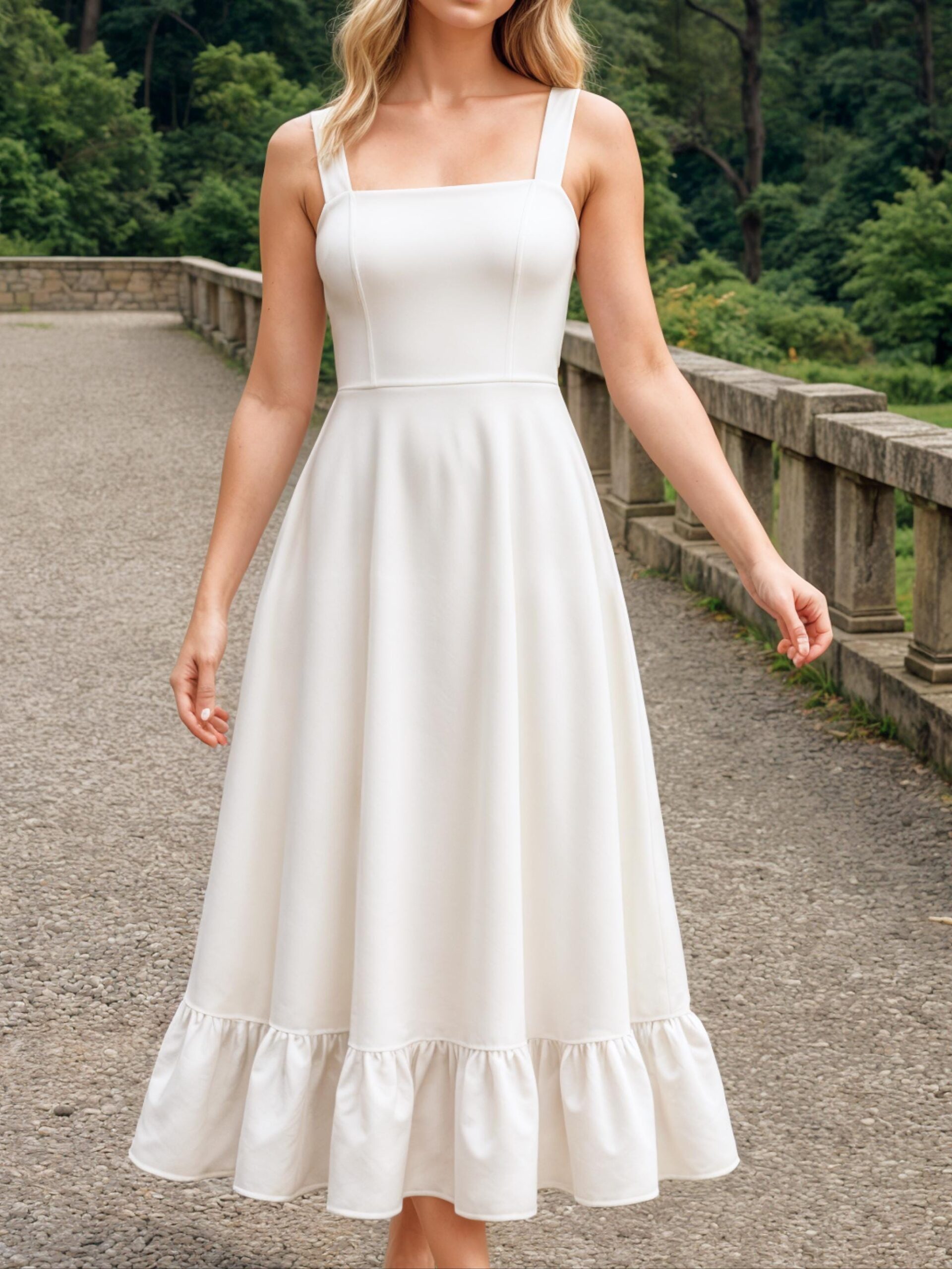 Formal A Line Midi Dress Sewing Pattern – Kai
