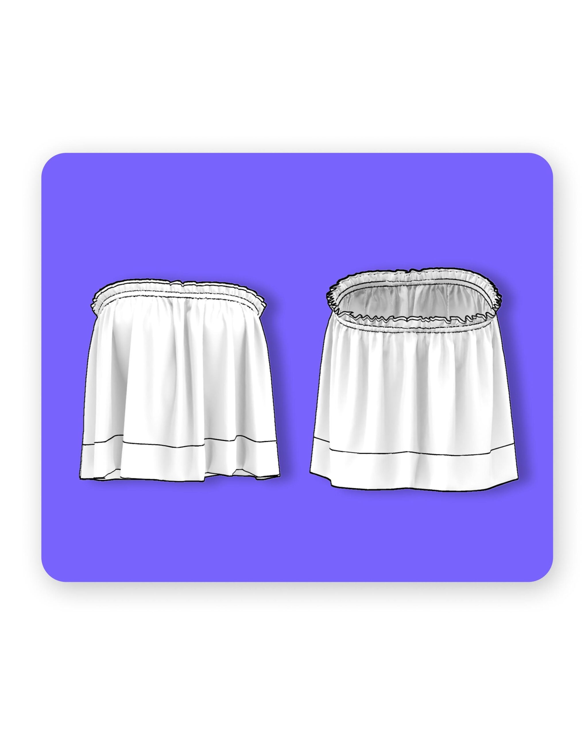 Strapless Bandeau Top Sewing Pattern –  Adyn