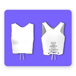 Fitted Crop Top Sewing Pattern Lace Up Back – Malves
