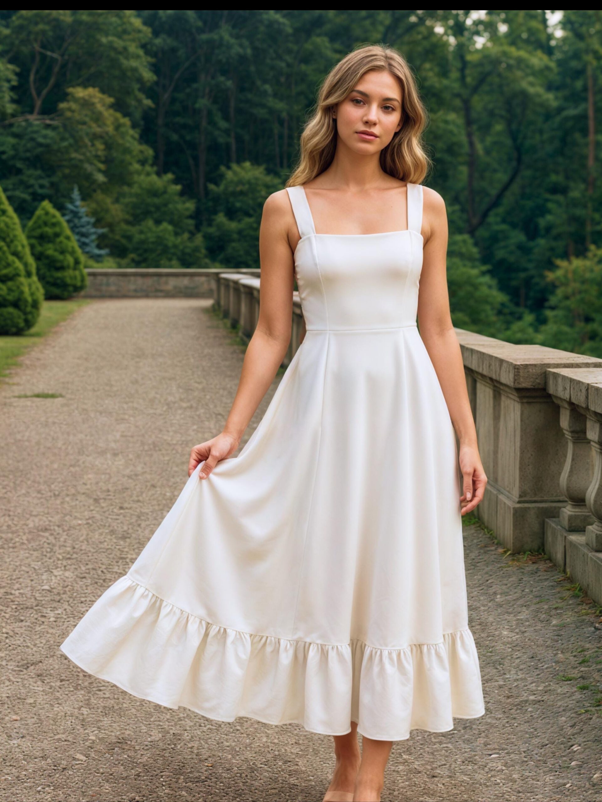 Formal A Line Midi Dress Sewing Pattern – Kai