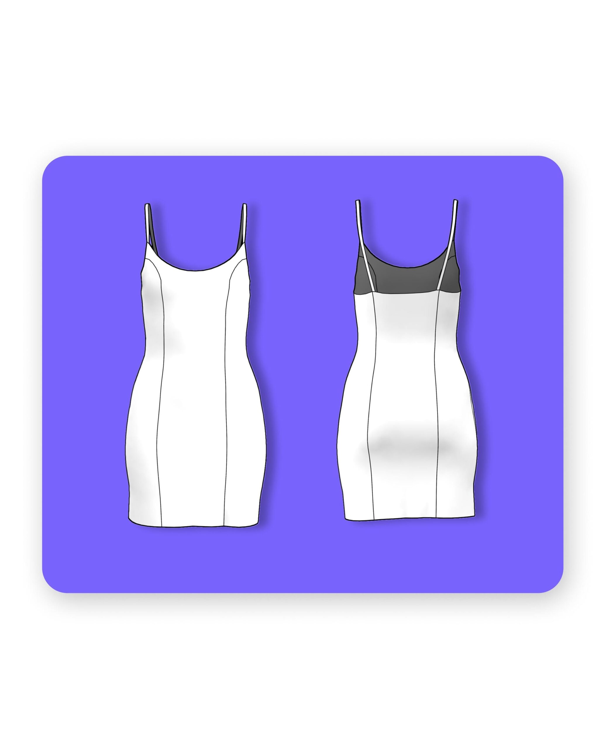 Fitted Mini Dress Sewing Pattern – Cies