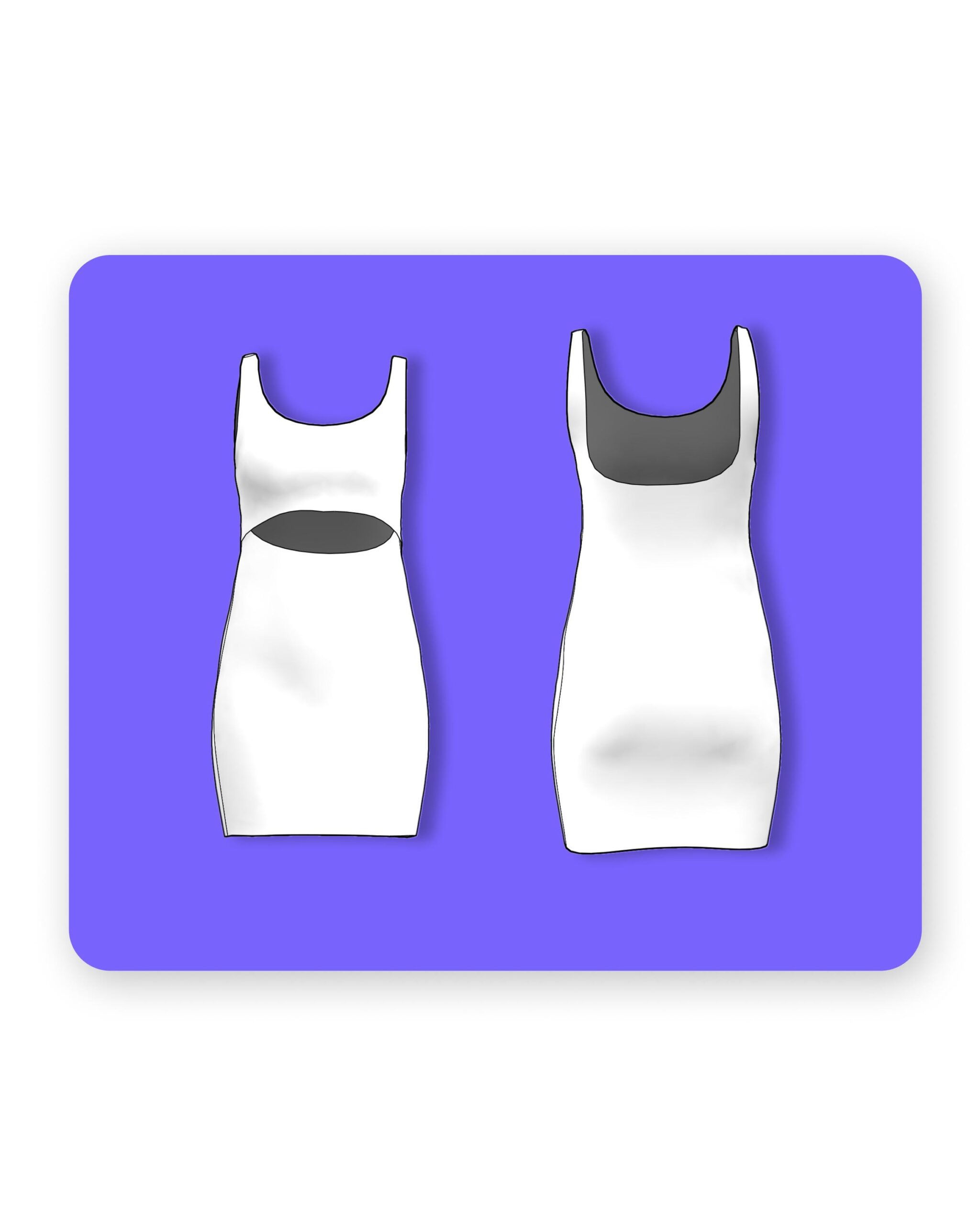 Bodycon Mini Dress Sewing Pattern Cut Out – Haruki