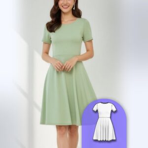 Short Sleeve Skater Dress Sewing Pattern – Kaltain