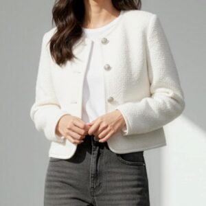 Collarless Cropped Jacket Sewing Pattern – Aeris