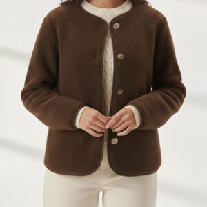 Collarless Button Jacket Sewing Pattern – Carol