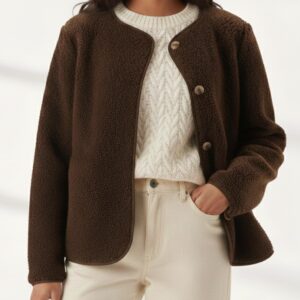 Collarless Button Jacket Sewing Pattern – Carol