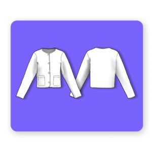 Collarless Cropped Jacket Sewing Pattern – Aeris