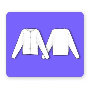 Collarless Button Jacket Sewing Pattern – Carol