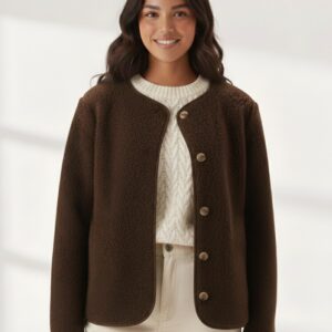 Collarless Button Jacket Sewing Pattern – Carol