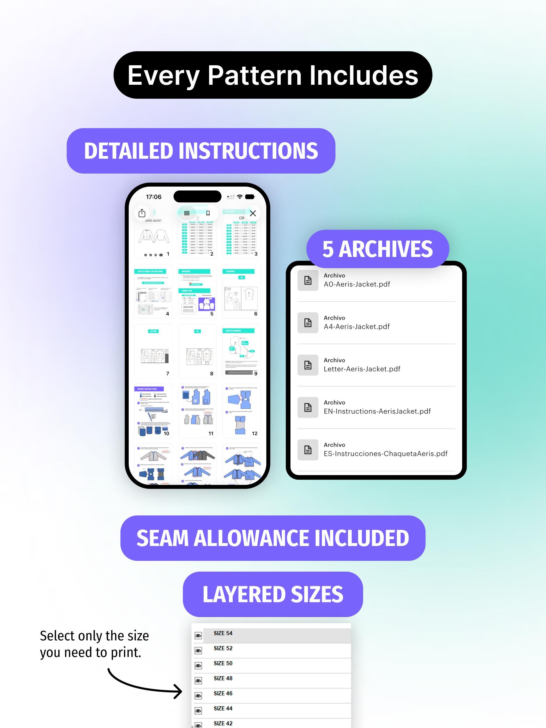 Square Neck Crop Top Sewing Pattern with Long Sleeves