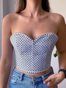 tutorial de costura corset escote corazón